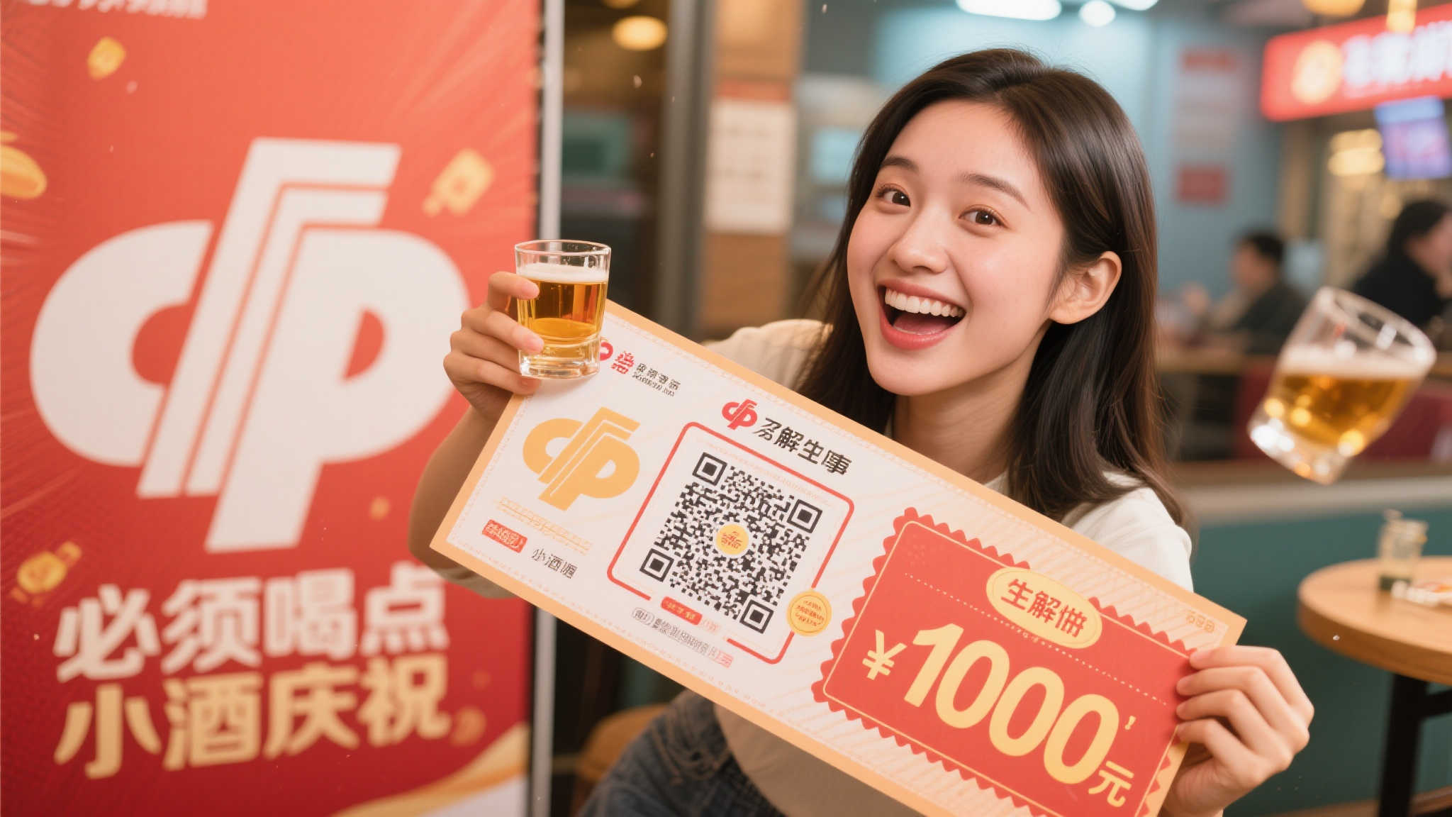 95后小姐姐刮彩票解压意外中百万，开心小酌庆祝！